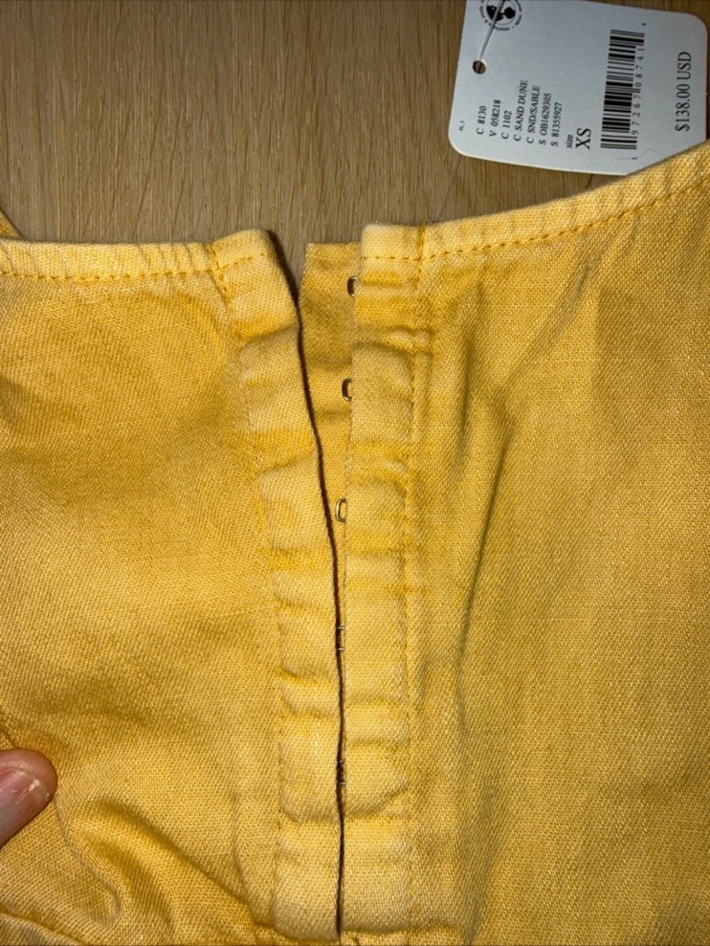 Free People Yellow Mini Dress with Puff Sleeves - Picture 4 of 7